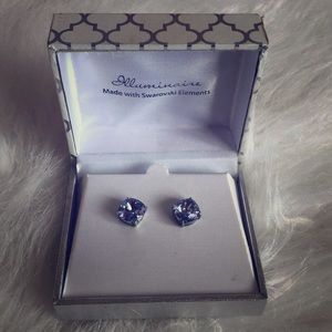 Purple crystal earrings